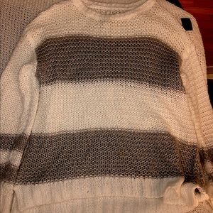 Cream and Grey Aeropostale Oversized Sweater